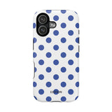 Blue and White Polka Dot Case