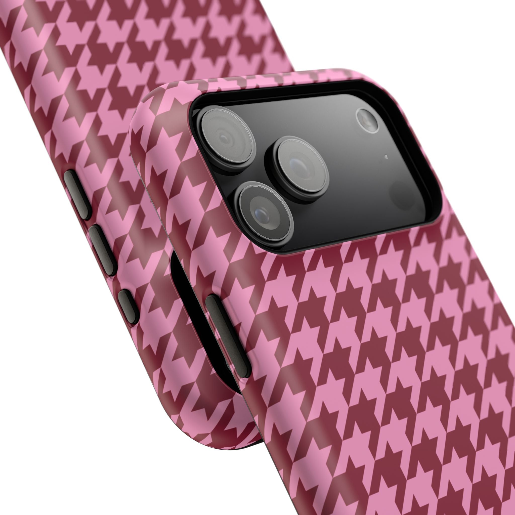 Raspberry Sorbet Houndstooth Case