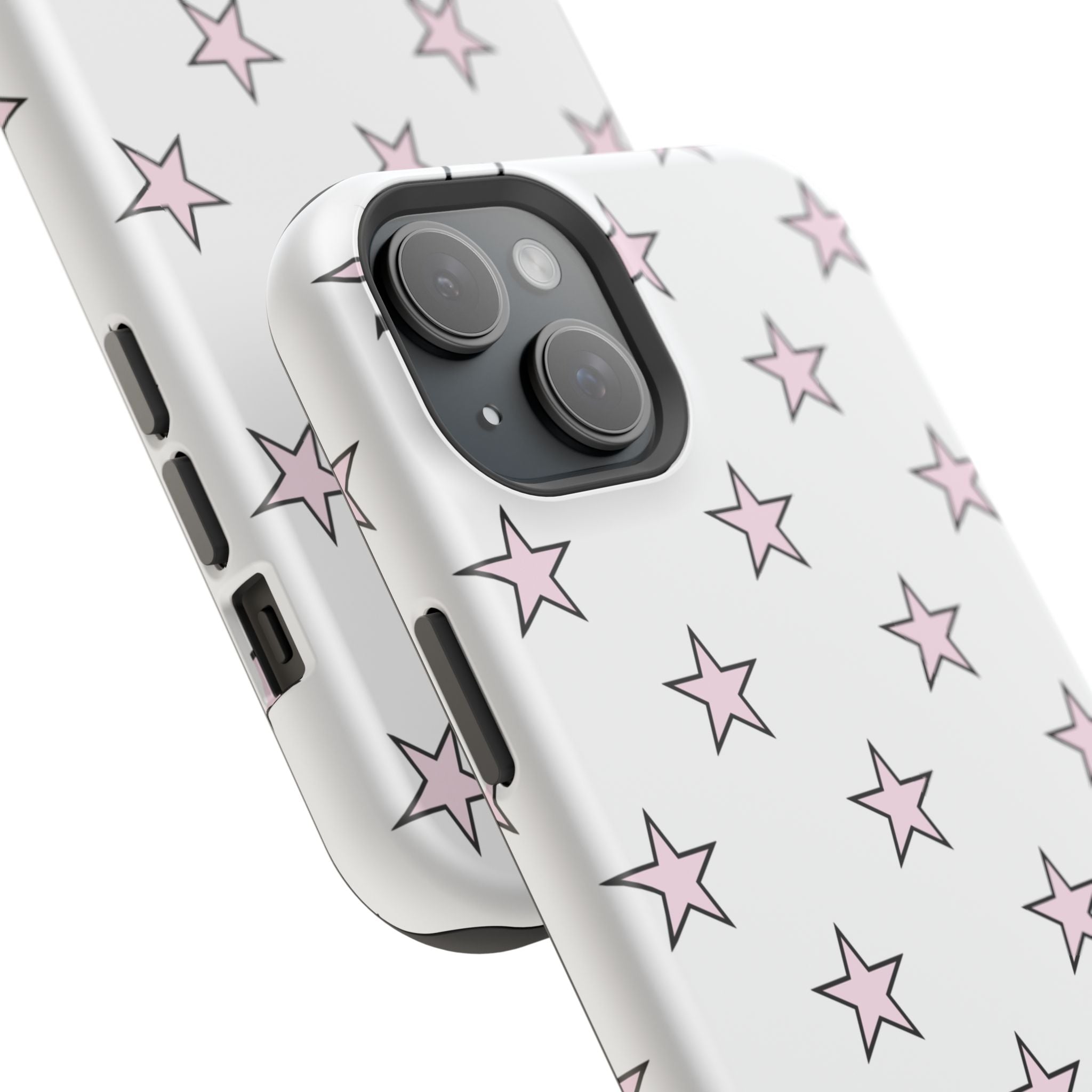 Pink and White Star Case
