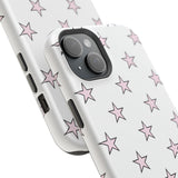 Pink and White Star Case