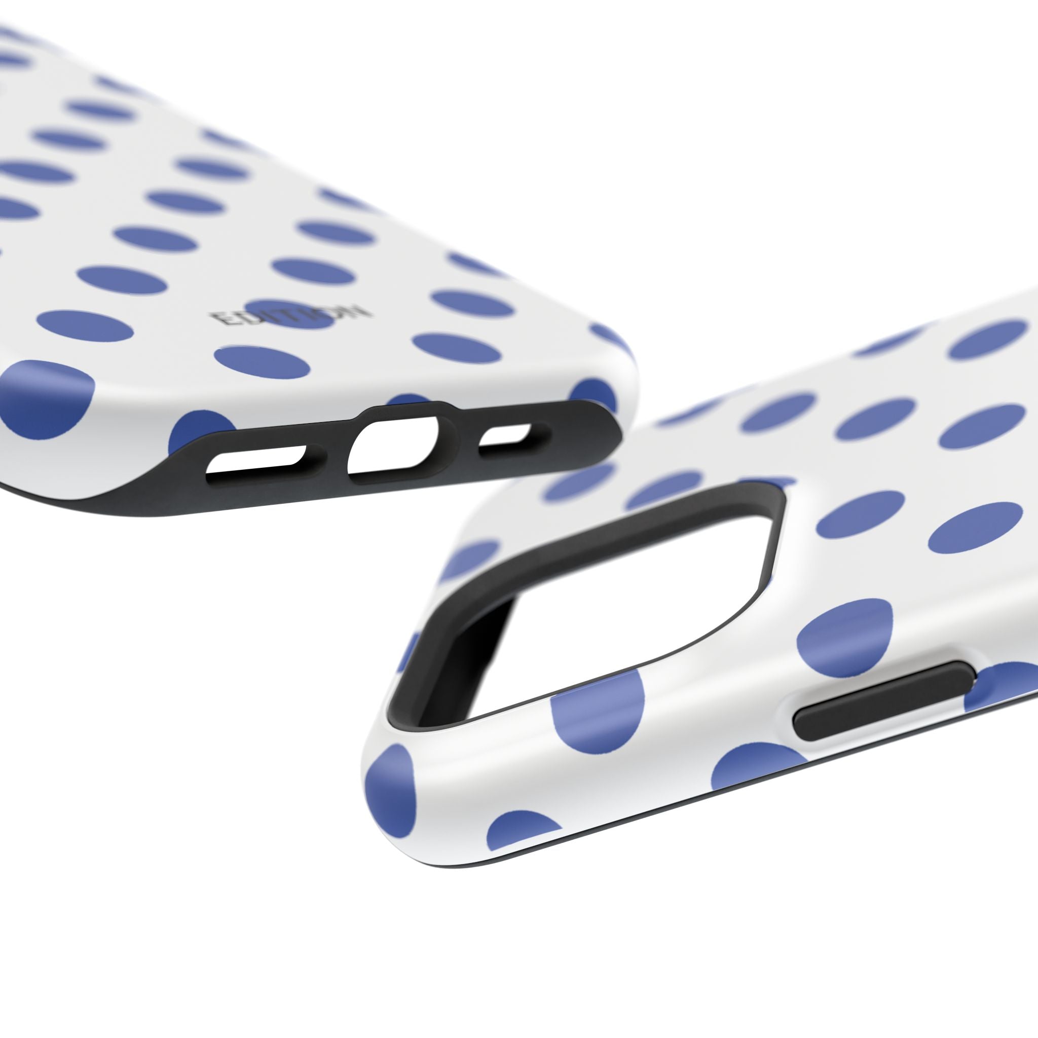 Blue and White Polka Dot Case