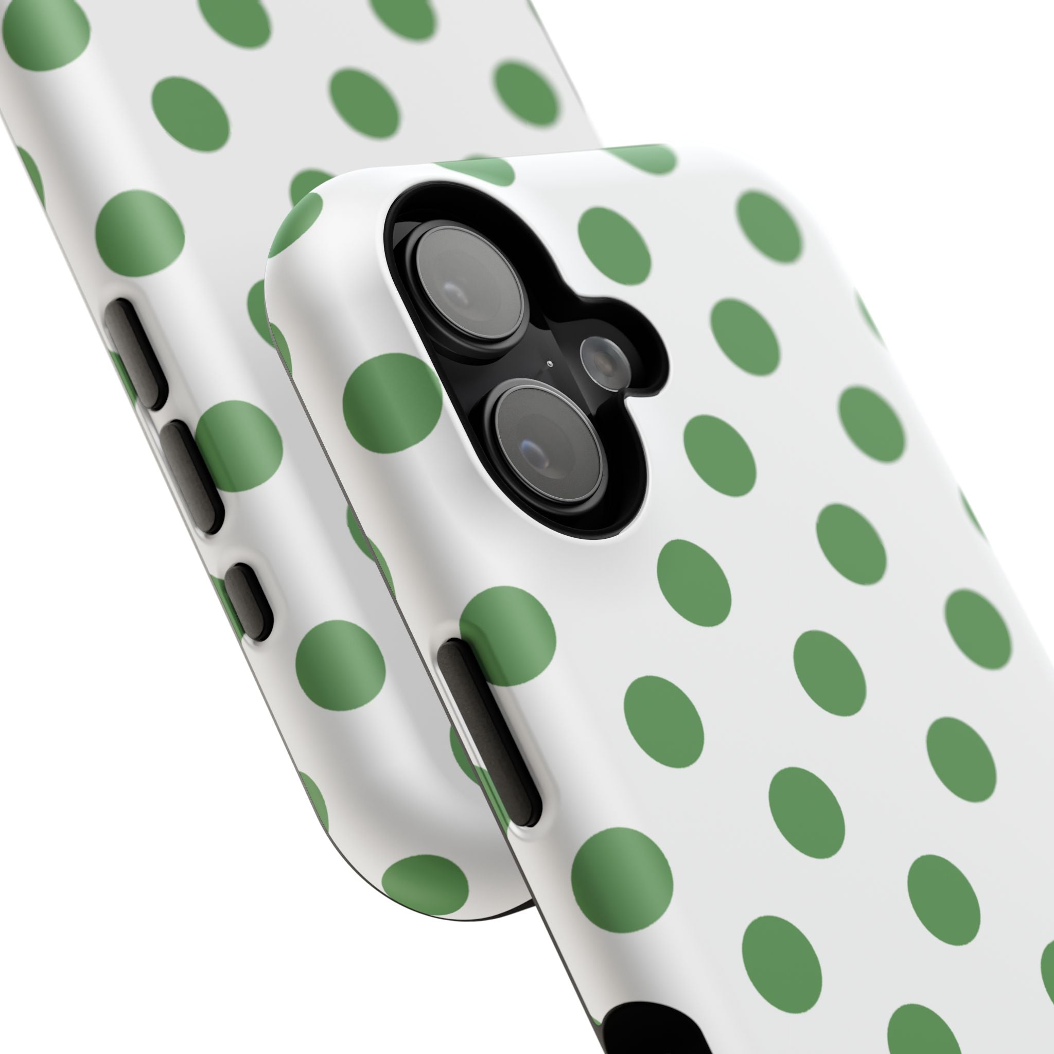 Green and White Polka Dot Case
