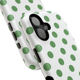 Green and White Polka Dot Case