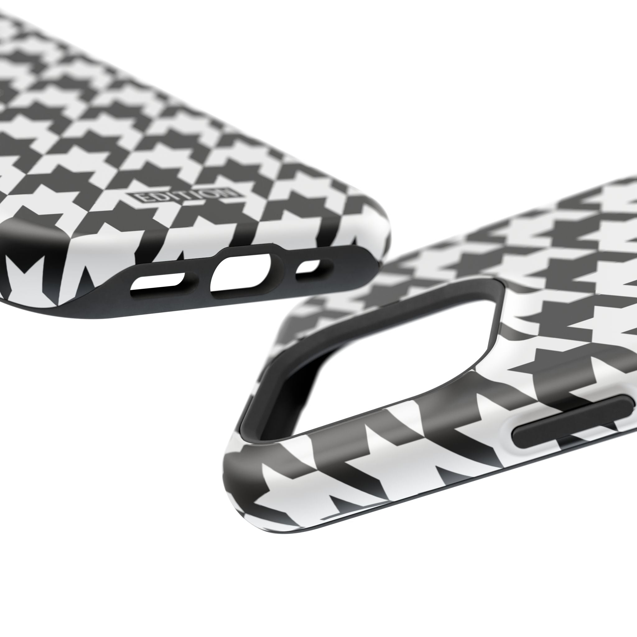 Black and White Houndstooth Case