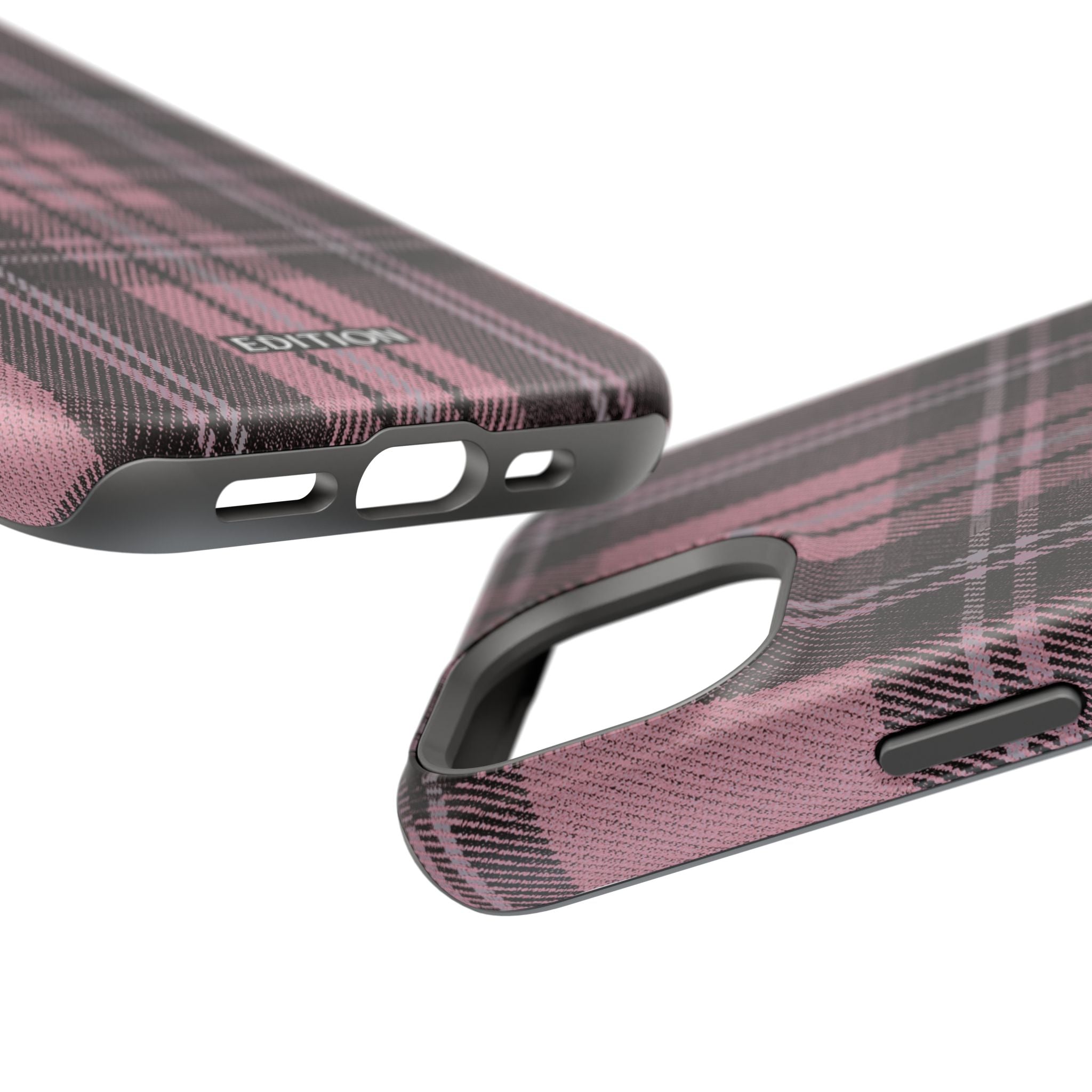 Light Pink and Black Plaid Case