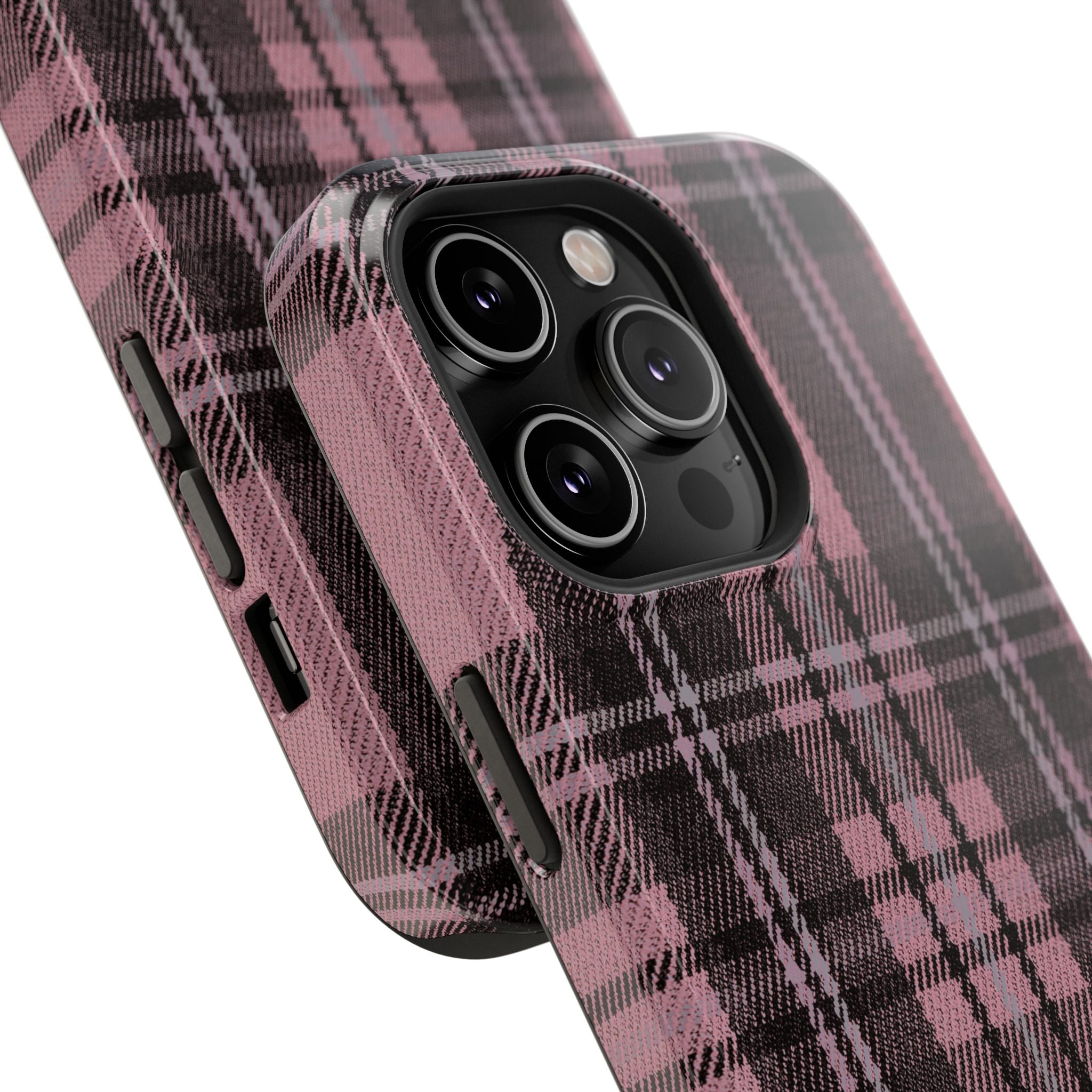Light Pink and Black Plaid Case