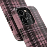 Light Pink and Black Plaid Case