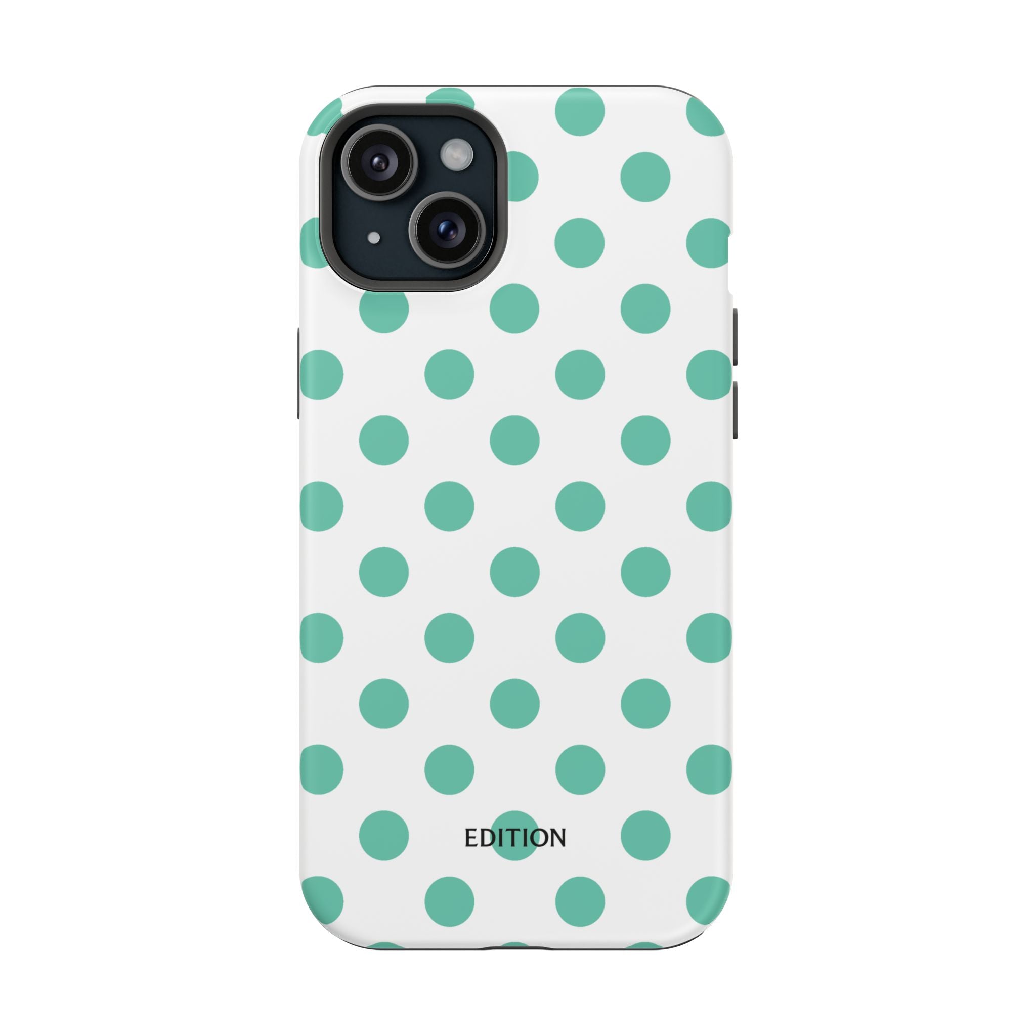 Teal and White Polka Dot Case
