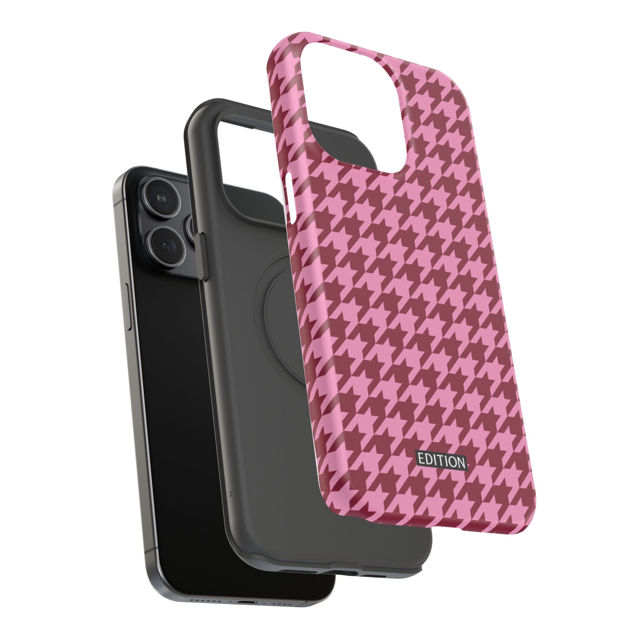 Raspberry Sorbet Houndstooth Case