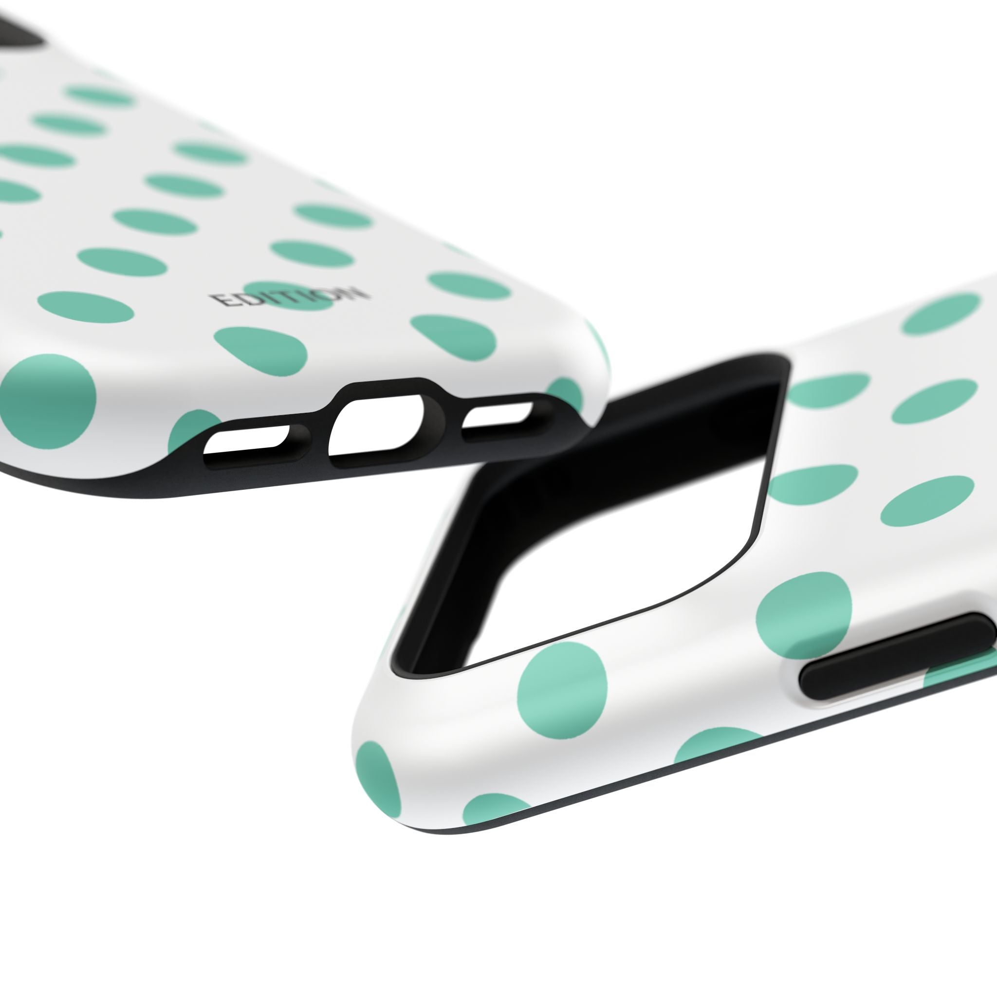 Teal and White Polka Dot Case