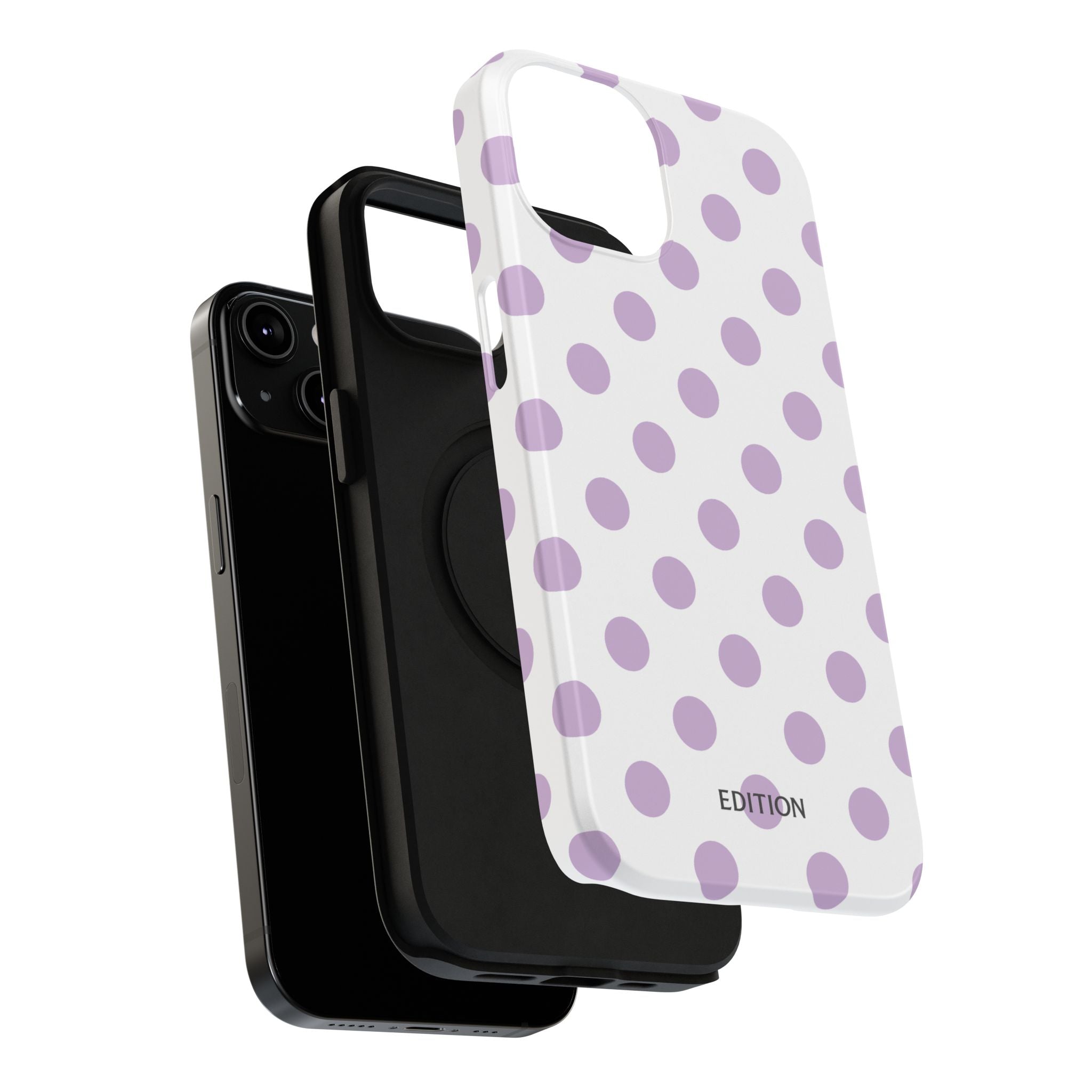 Purple and White Polka Dot Case