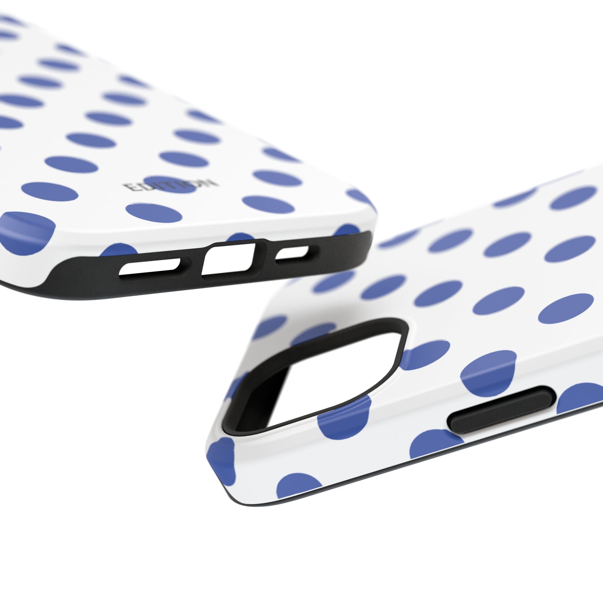 Blue and White Polka Dot Case
