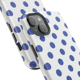Blue and White Polka Dot Case