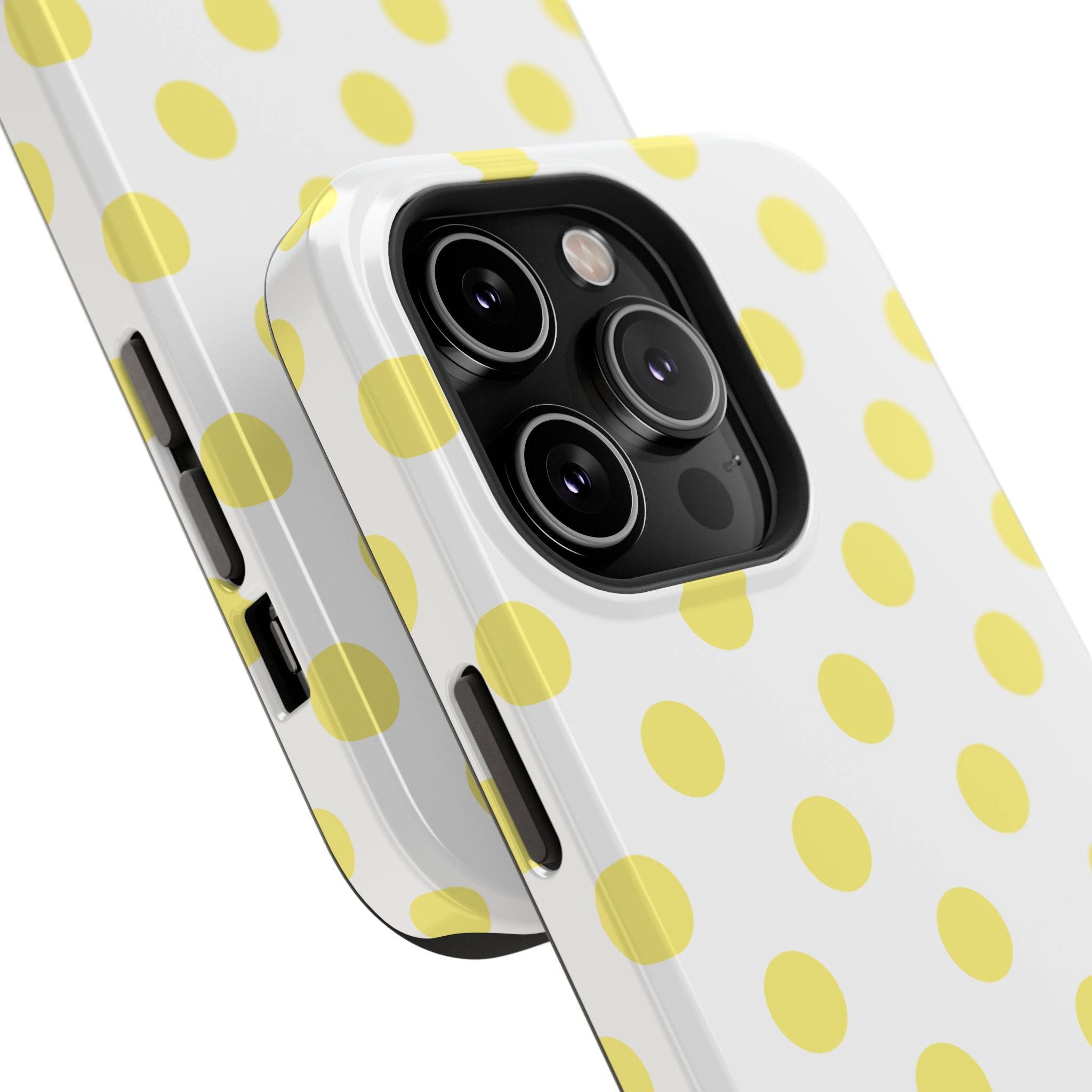Yellow and White Polka Dot Case