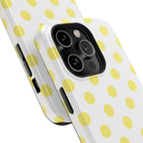Yellow and White Polka Dot Case