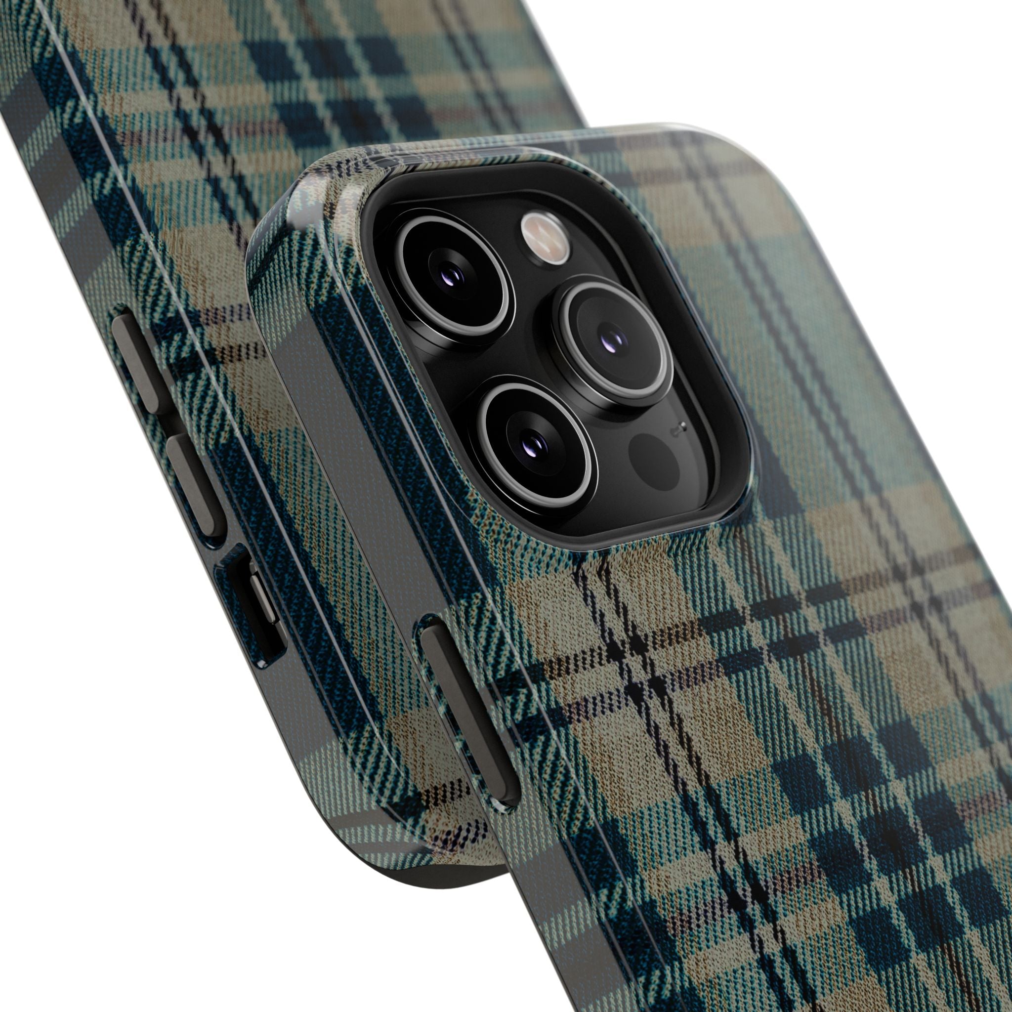 Green and Blue Plaid Case