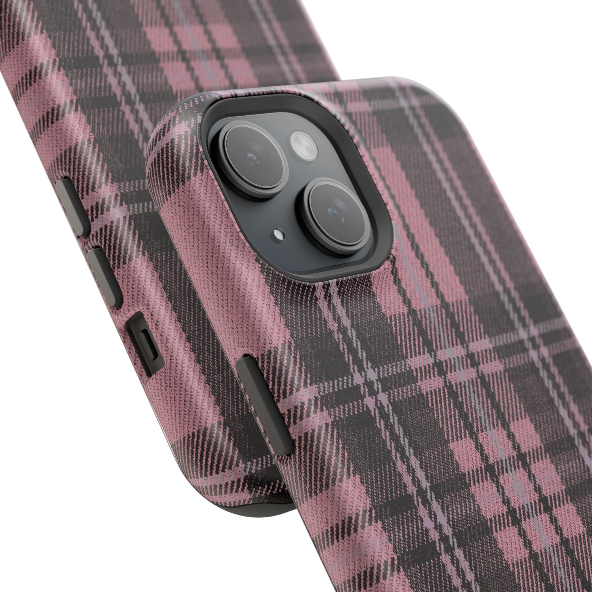 Light Pink and Black Plaid Case