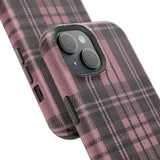 Light Pink and Black Plaid Case