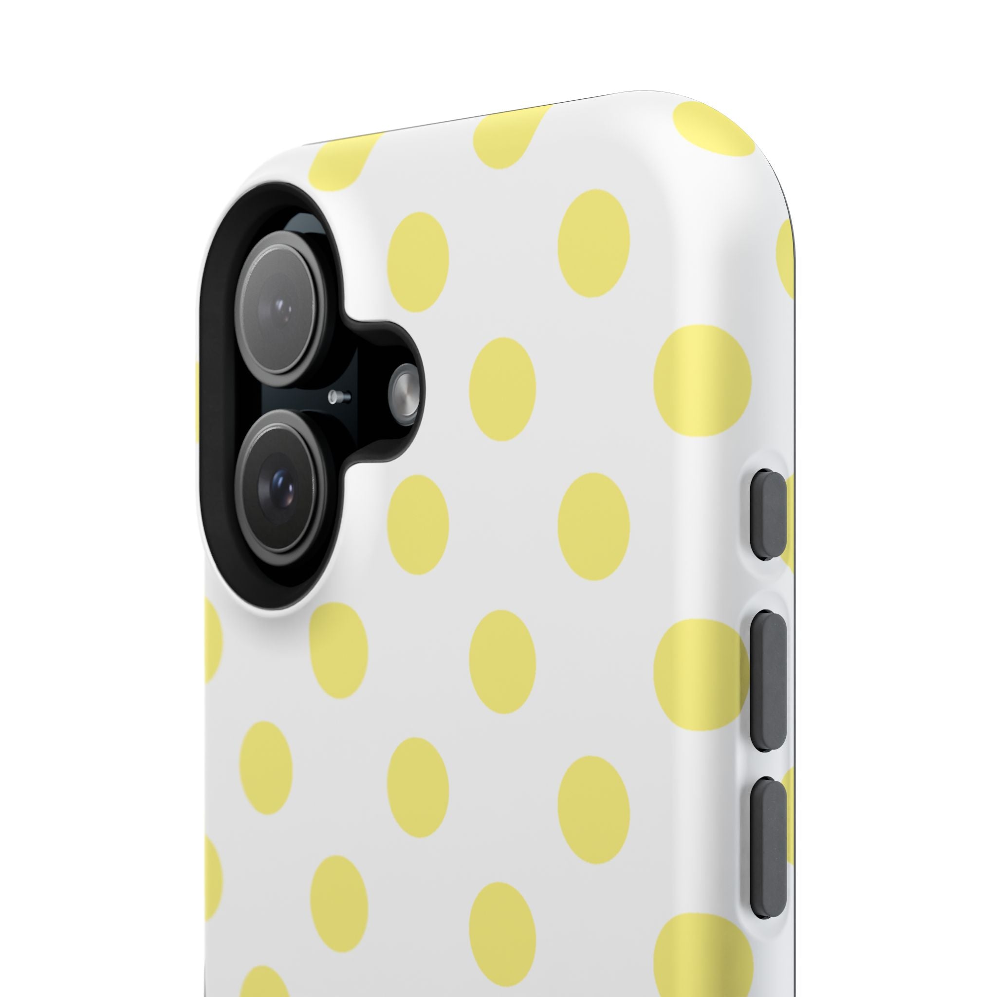 Yellow and White Polka Dot Case