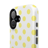 Yellow and White Polka Dot Case