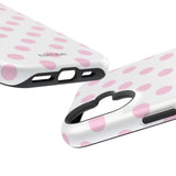 Pink and White Polka Dot Case