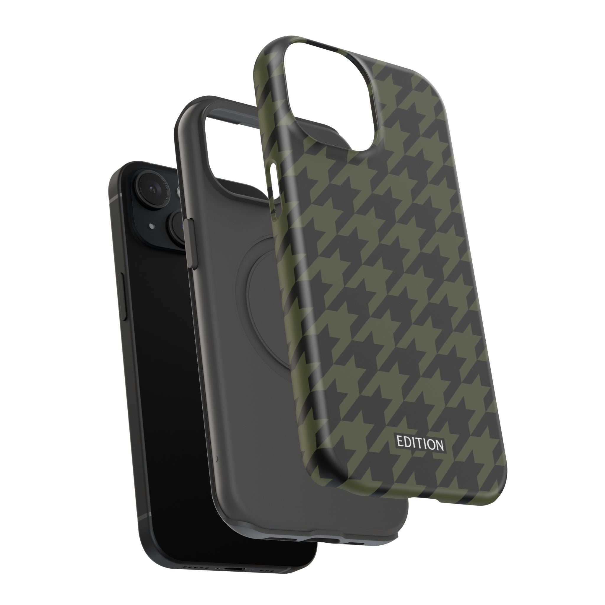 Army Green Houndstooth Case