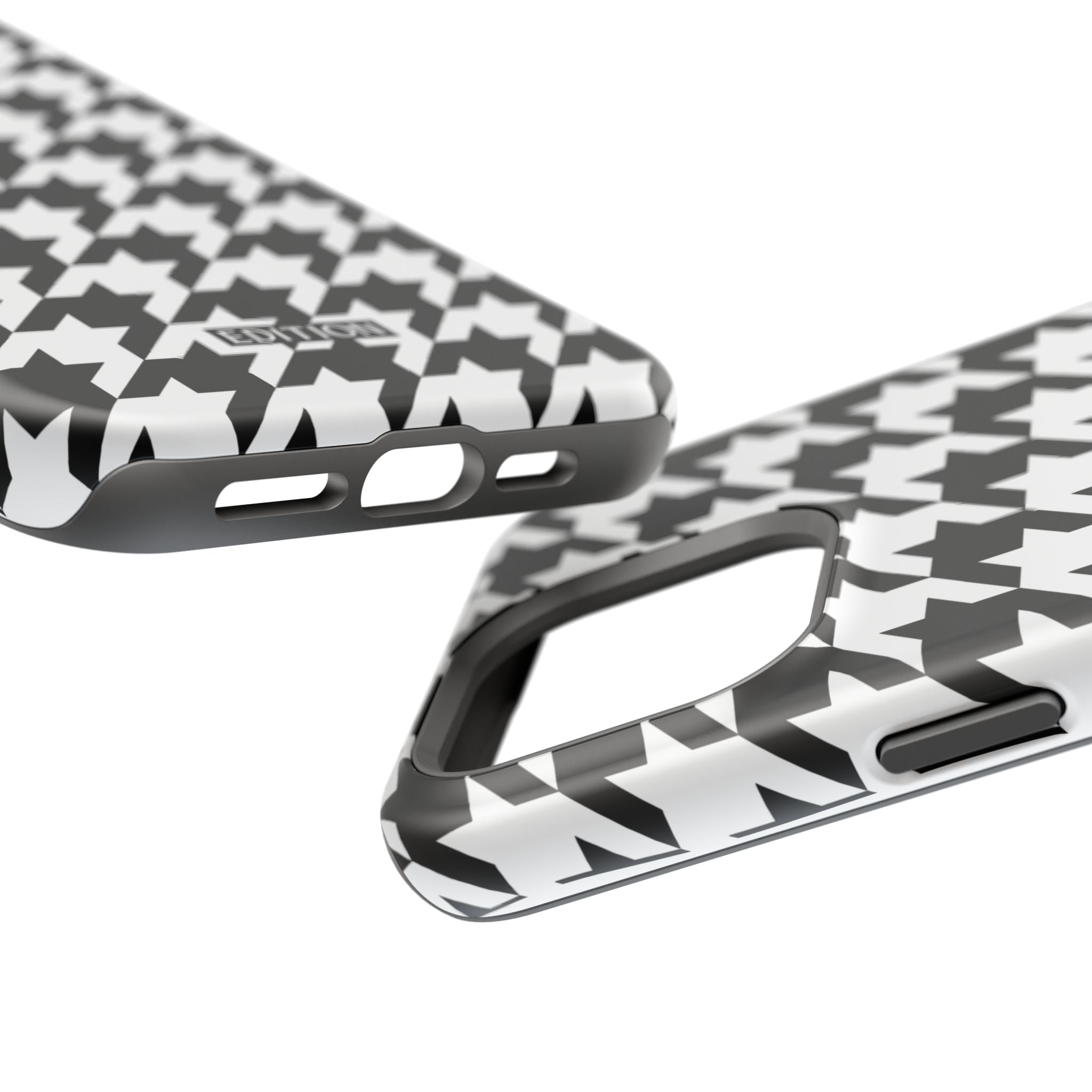 Black and White Houndstooth Case