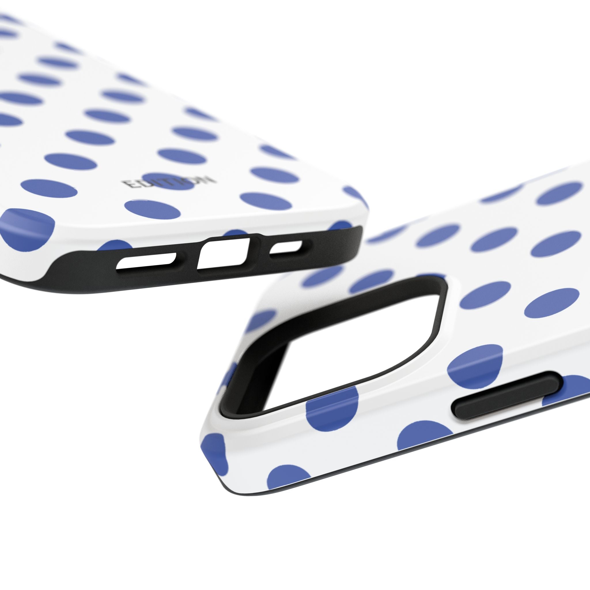 Blue and White Polka Dot Case