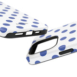 Blue and White Polka Dot Case