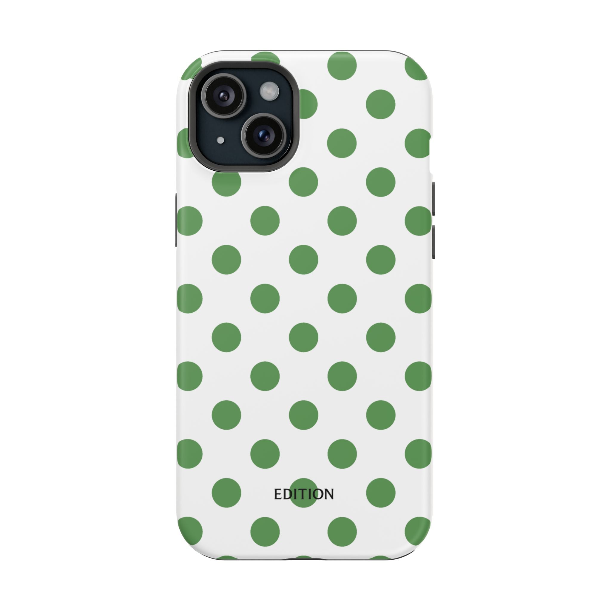 Green and White Polka Dot Case