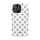 Grey and White Polka Dot Case
