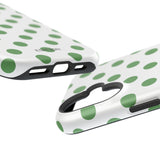 Green and White Polka Dot Case
