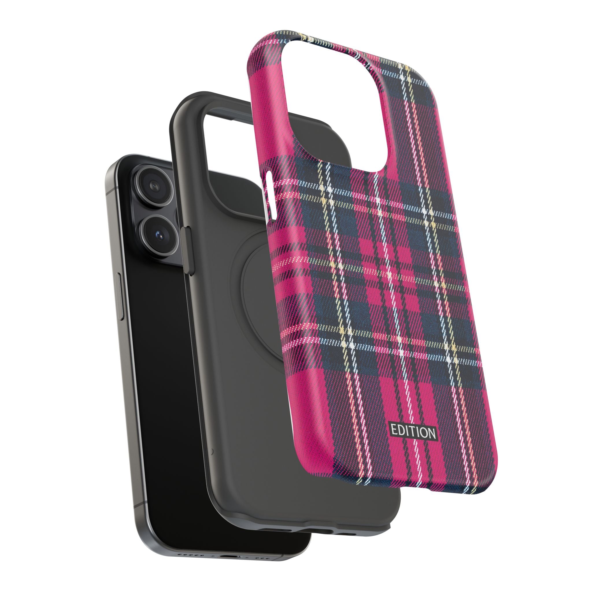 Hot Pink and Navy Plaid Case