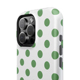 Green and White Polka Dot Case