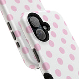 Pink and White Polka Dot Case