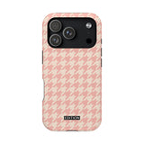 Peach Cream Houndstooth Case