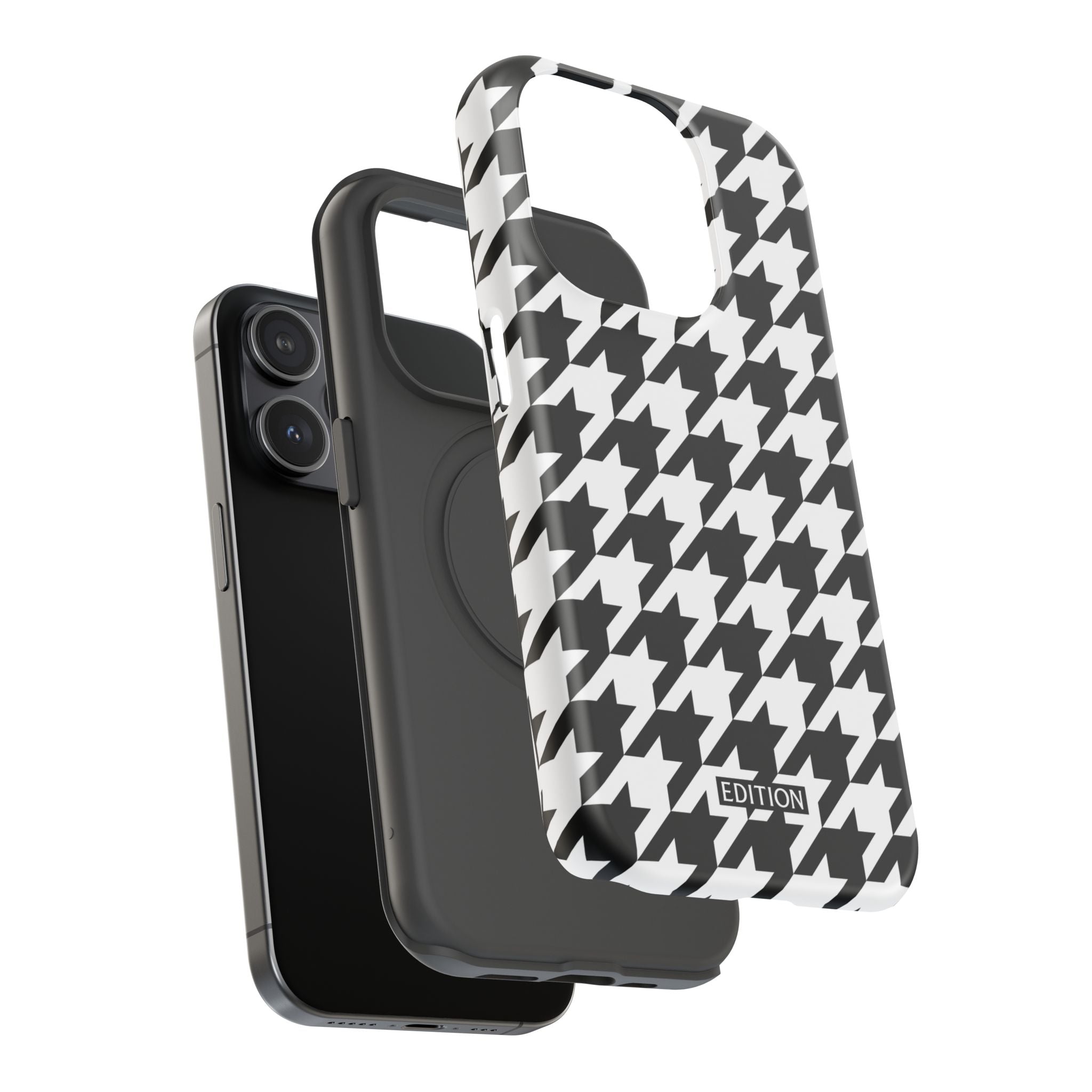Black and White Houndstooth Case