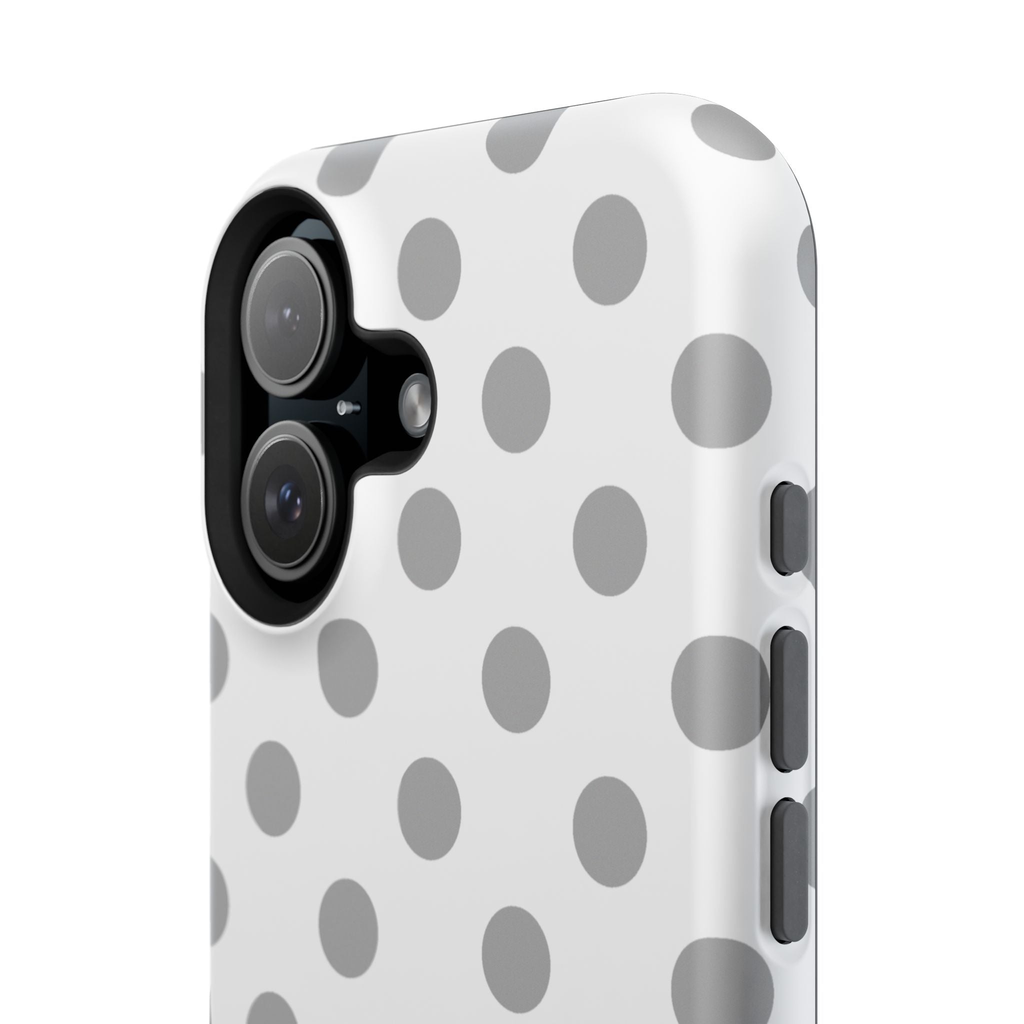 Grey and White Polka Dot Case