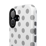 Grey and White Polka Dot Case