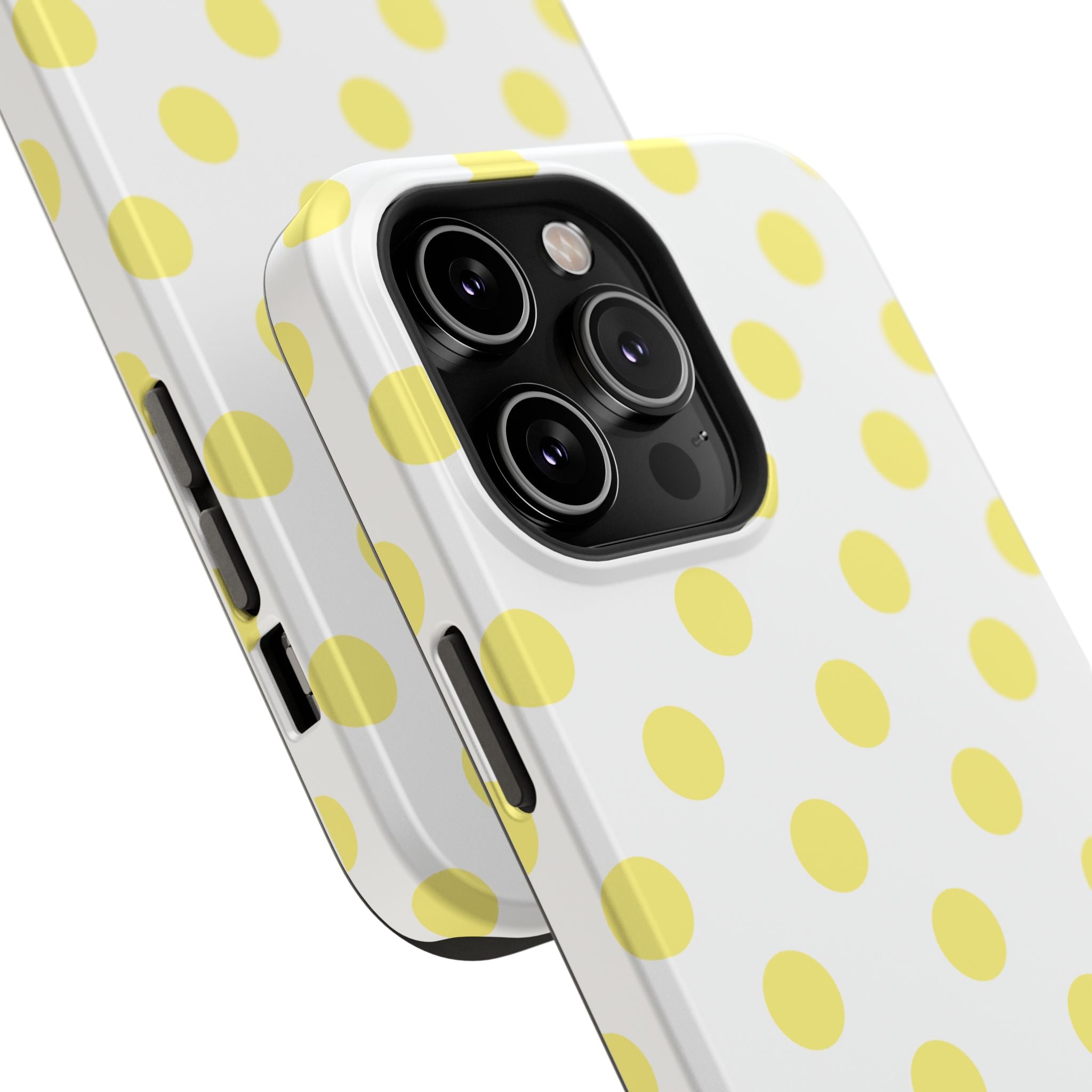 Yellow and White Polka Dot Case