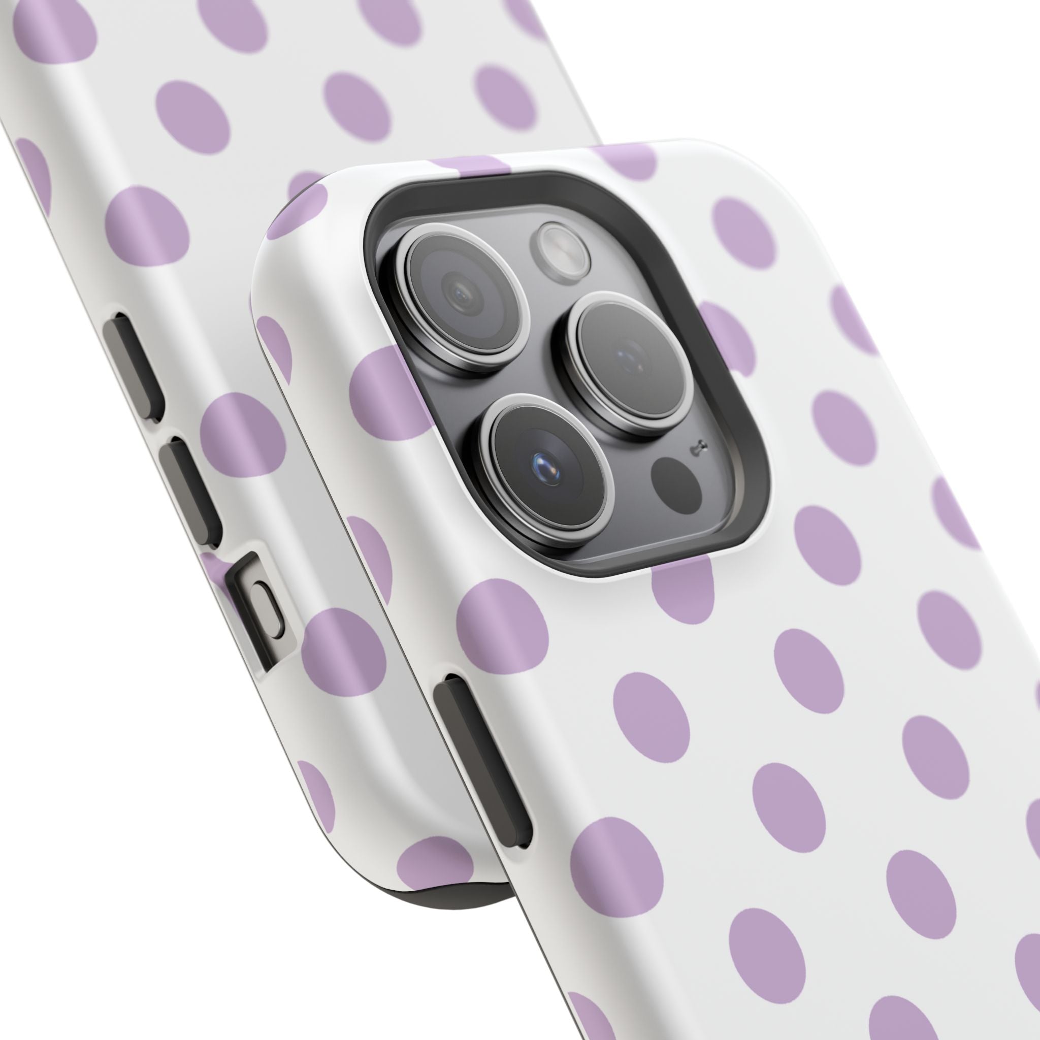 Purple and White Polka Dot Case