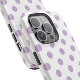 Purple and White Polka Dot Case