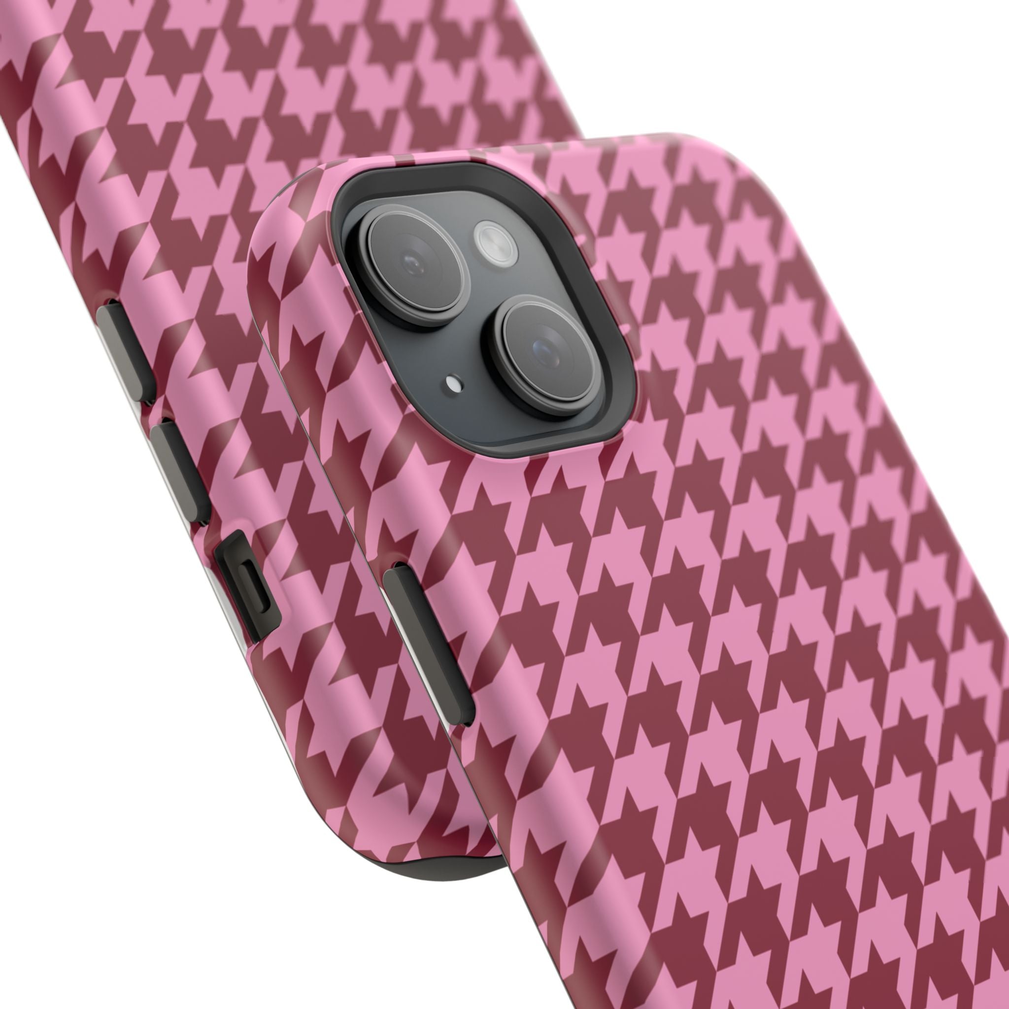 Raspberry Sorbet Houndstooth Case