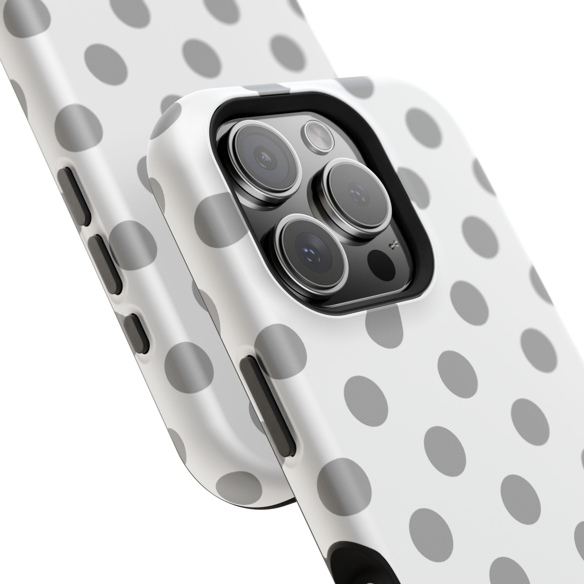 Grey and White Polka Dot Case