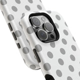 Grey and White Polka Dot Case