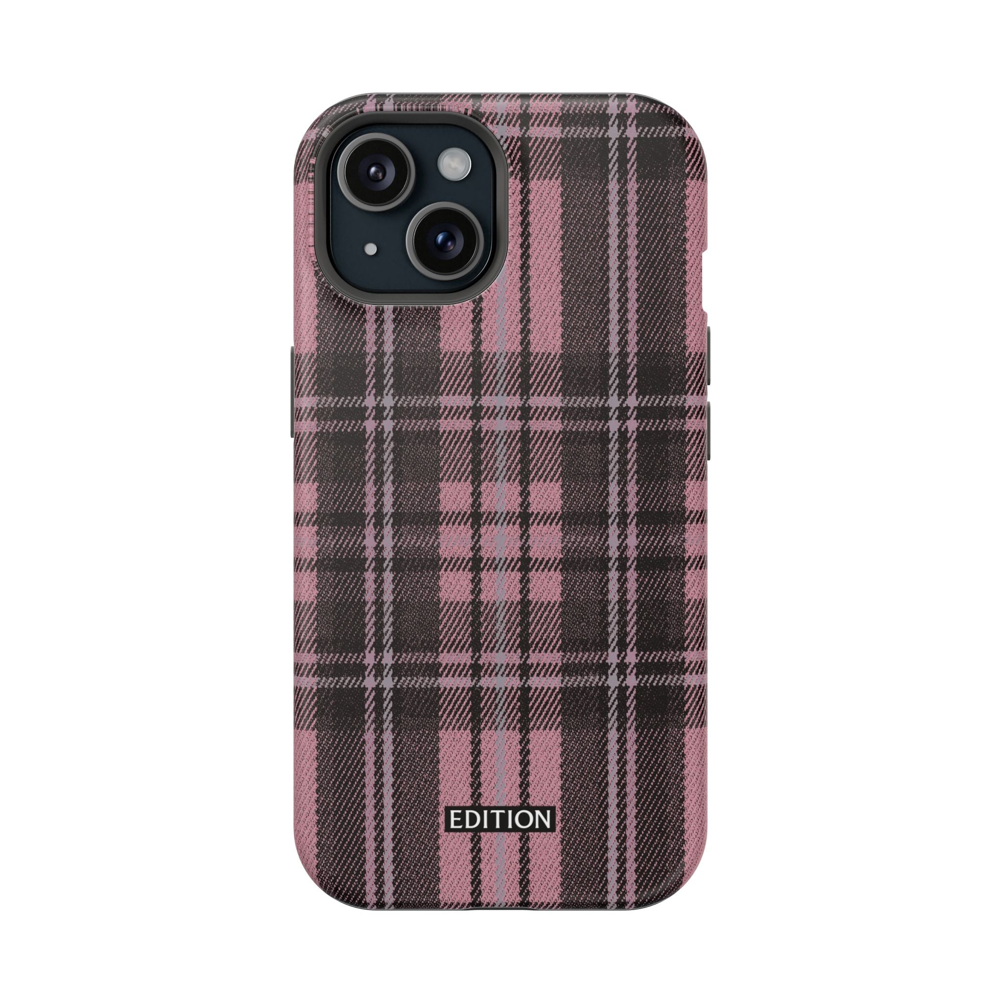 Light Pink and Black Plaid Case
