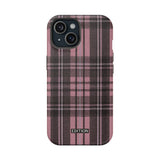 Light Pink and Black Plaid Case