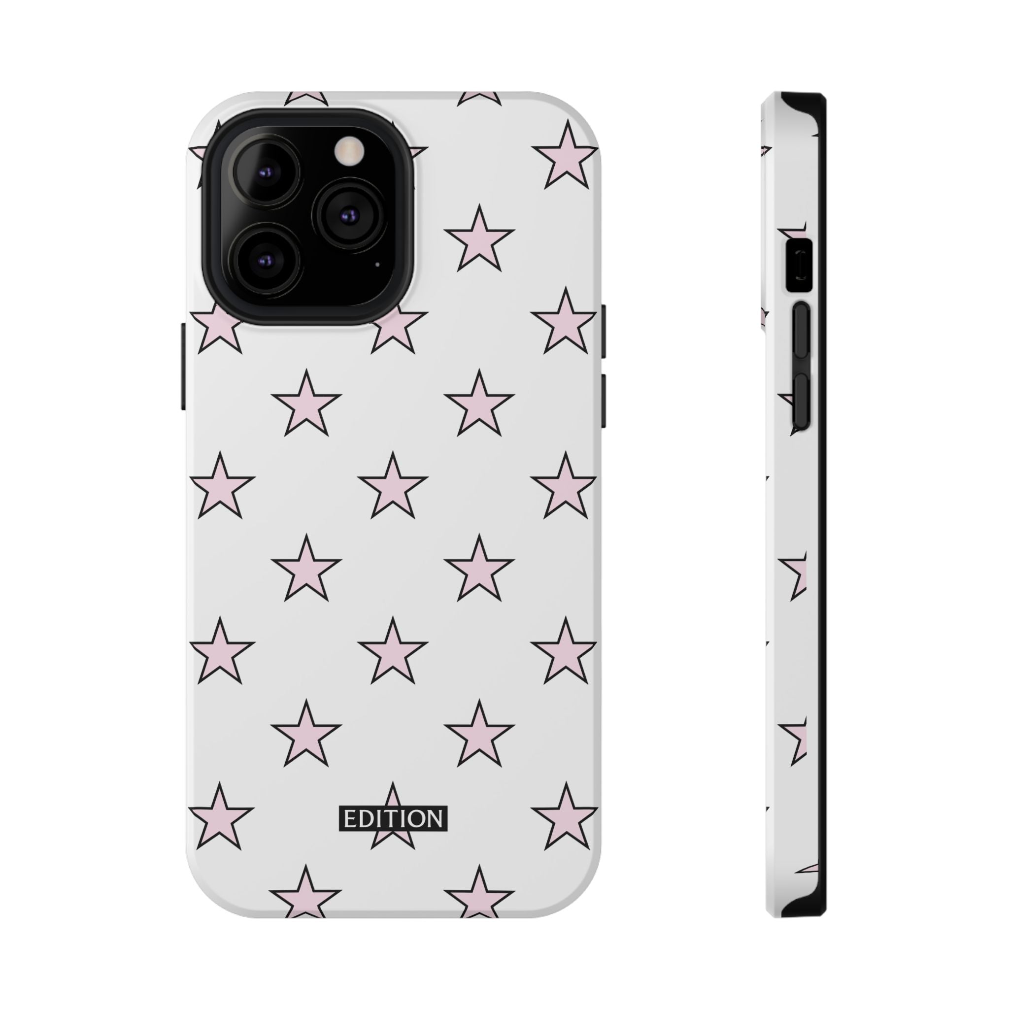 Pink and White Star Case