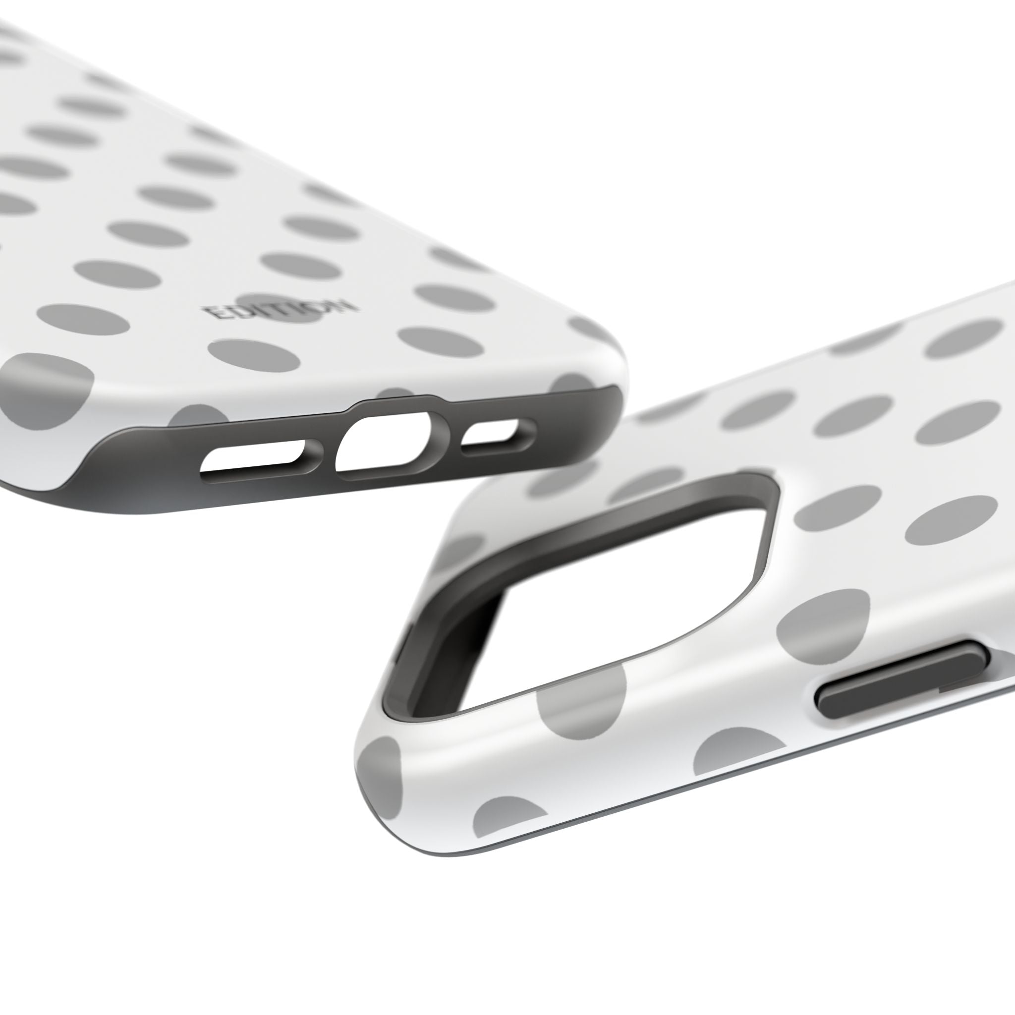 Grey and White Polka Dot Case