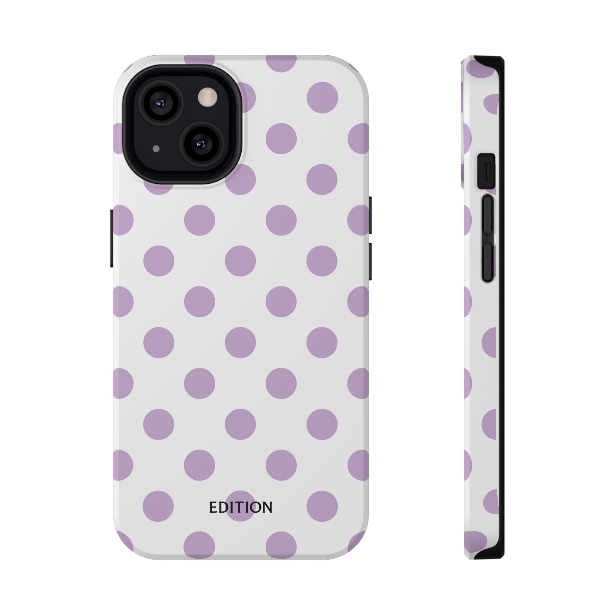 Purple and White Polka Dot Case